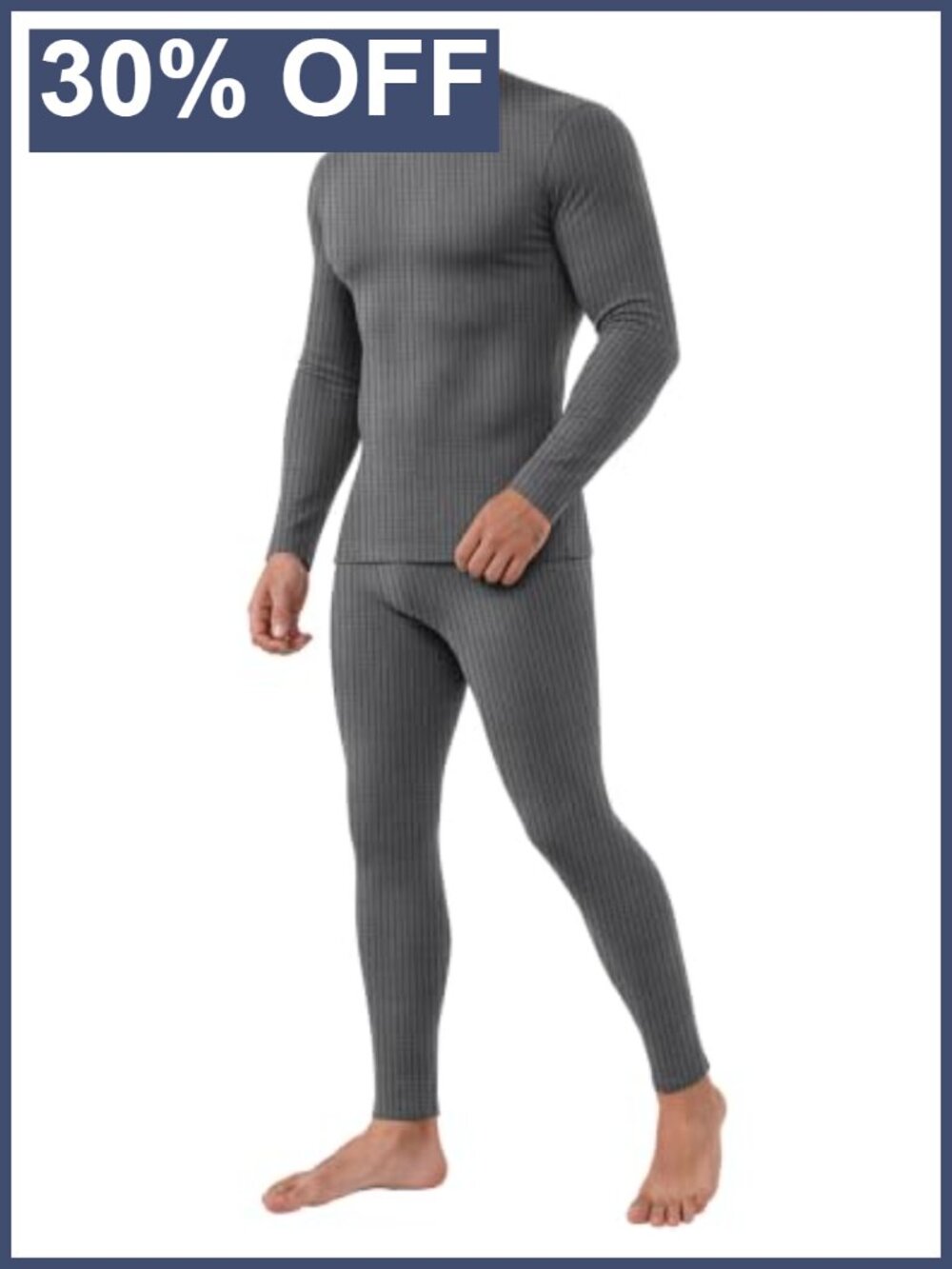 Ekouaer Waffle Knit Thermal Long Johns Set Base Layer Men